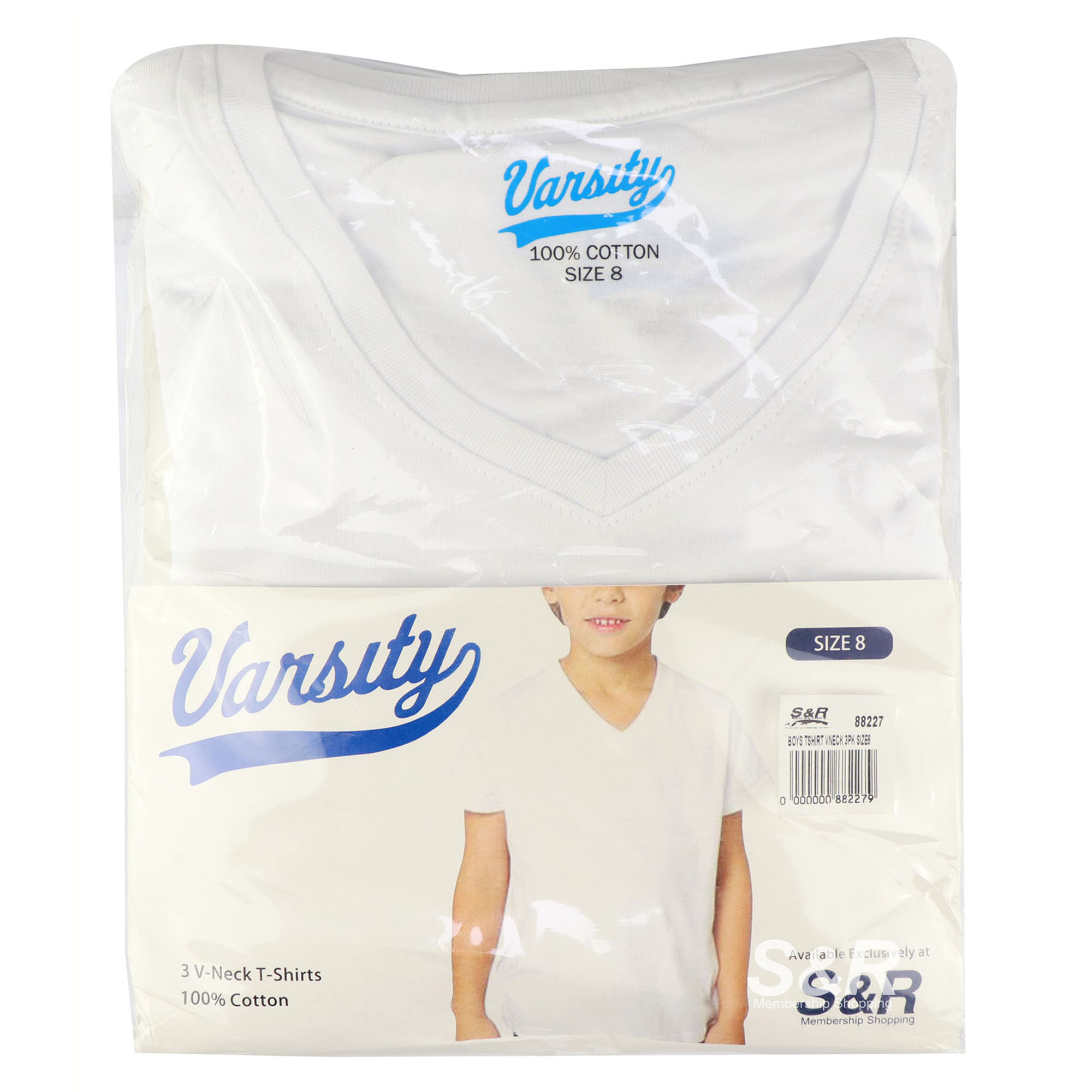 Varsity Boys V Neck Shirts Size 8 3pcs Varsity Boys V Neck Shirts Size 8 3pcs